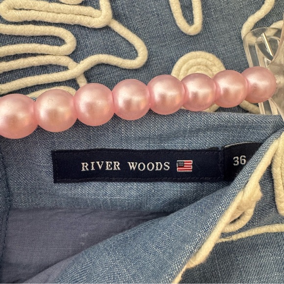 River woods skirt corset lace up tie ribbon embroidered floral flowers denim - Picture 12 of 13